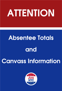 General Election 2023 Absentee Totals and Canvass Information